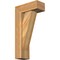 Ekena Millwork Traditional Block Rough Sawn Bracket w/ Offset Brace, Western Red Cedar, 6"W x 14"D x 26"H BKT0604X14X26TRA05RWR - alternate 1